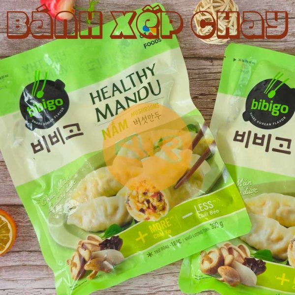 Bánh xếp (chay) Mandu nấm tử vị Bibigo gói 300g - Ảnh 3