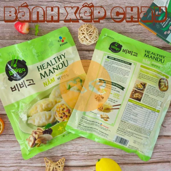 Bánh xếp (chay) Mandu nấm tử vị Bibigo gói 300g - Ảnh 4
