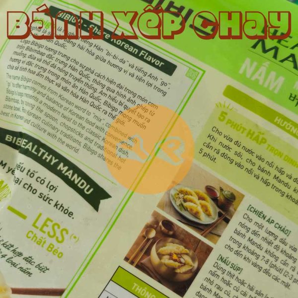 Bánh xếp (chay) Mandu nấm tử vị Bibigo gói 300g - Ảnh 6