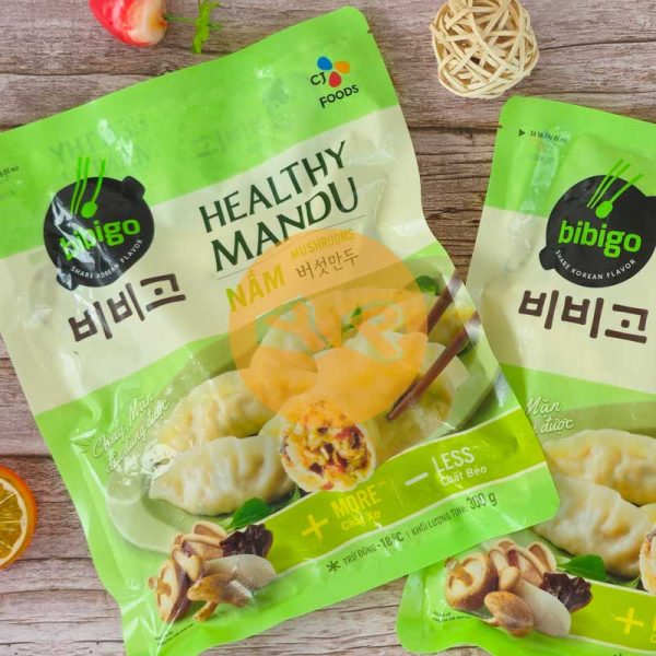 Bánh xếp (chay) Mandu nấm tử vị Bibigo gói 300g - Ảnh 7