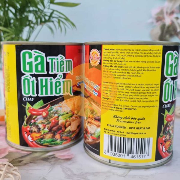 Lẩu gà ớt hiểm chay Âu Lạc lon 850ml - Ảnh 3